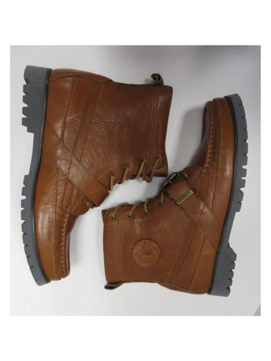 Polo Ralph Lauren Ranger Boots 11 D Leather Buckle Lace Up Combat Lug